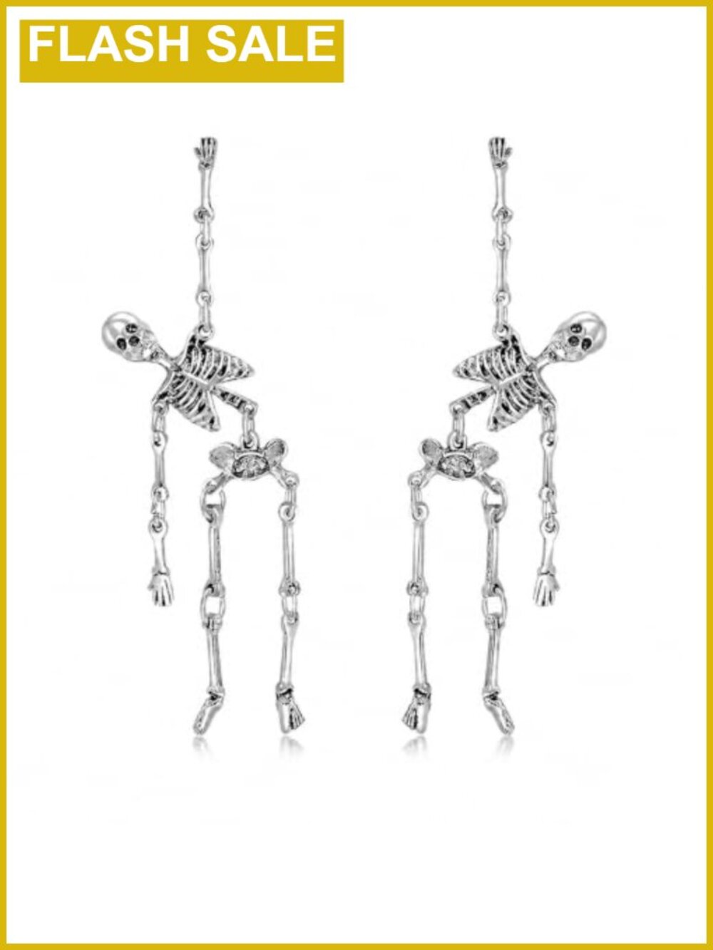 Skull Dangle Earrings Gothic Halloween Jewelry for Women